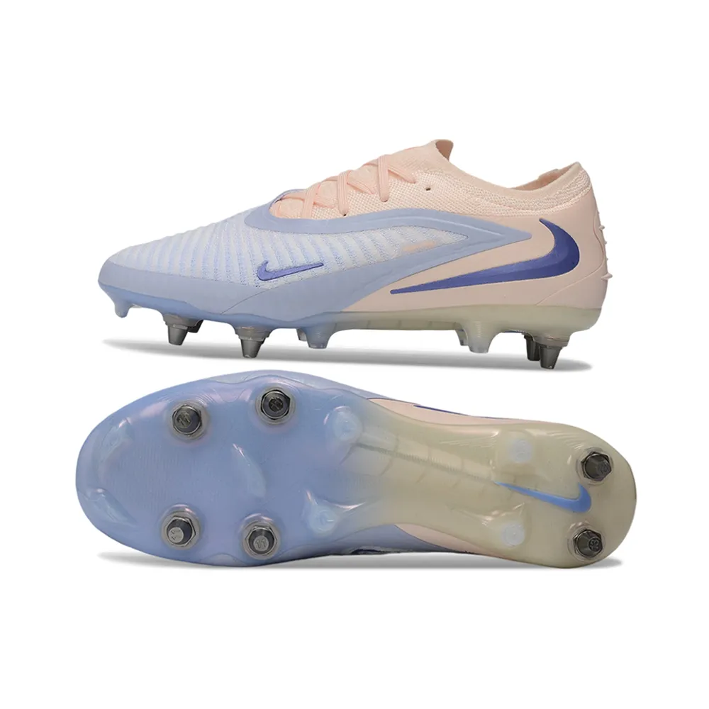 Chuteira Campo Nike Phantom GX 6 Elite Trava Mista Rosa e Azul - Showtime Pack