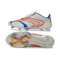 Chuteira Campo Adidas F50 Spider FG Branco, Azul, Vermelho e Dourado - imagem 2