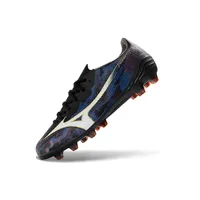 Chuteira Campo Mizuno Alpha III FG Preto, Azul e Laranja - imagem 5