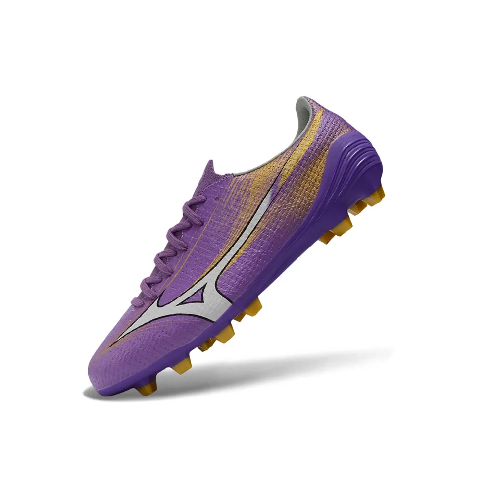 Chuteira Campo Mizuno Alpha III FG Roxo e Dourado