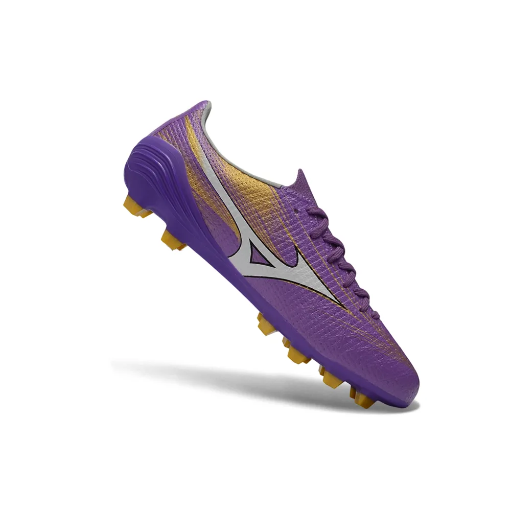 Chuteira Campo Mizuno Alpha III FG Roxo e Dourado
