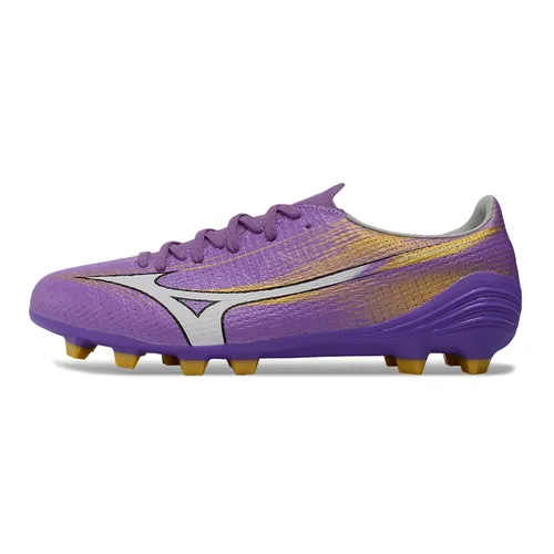 Chuteira Campo Mizuno Alpha III FG Roxo e Dourado