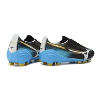 Chuteira Campo Mizuno Alpha III FG Preto, Azul e Dourado - imagem 6