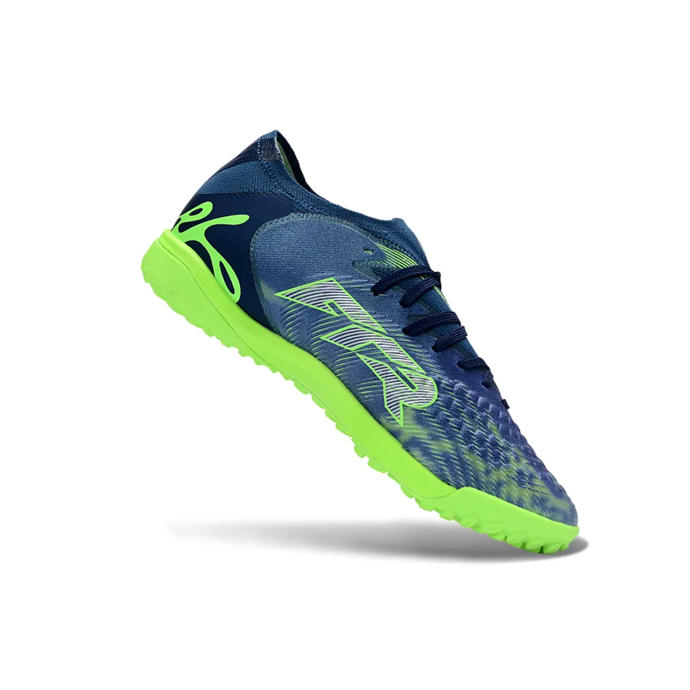 Chuteira Society Puma Future 9 TF Azul e Verde