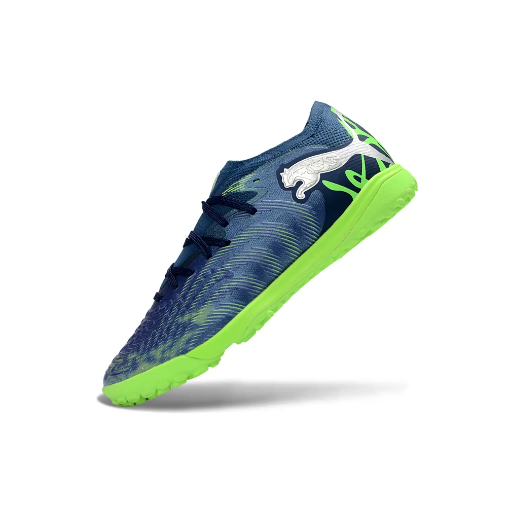 Chuteira Society Puma Future 9 TF Azul e Verde