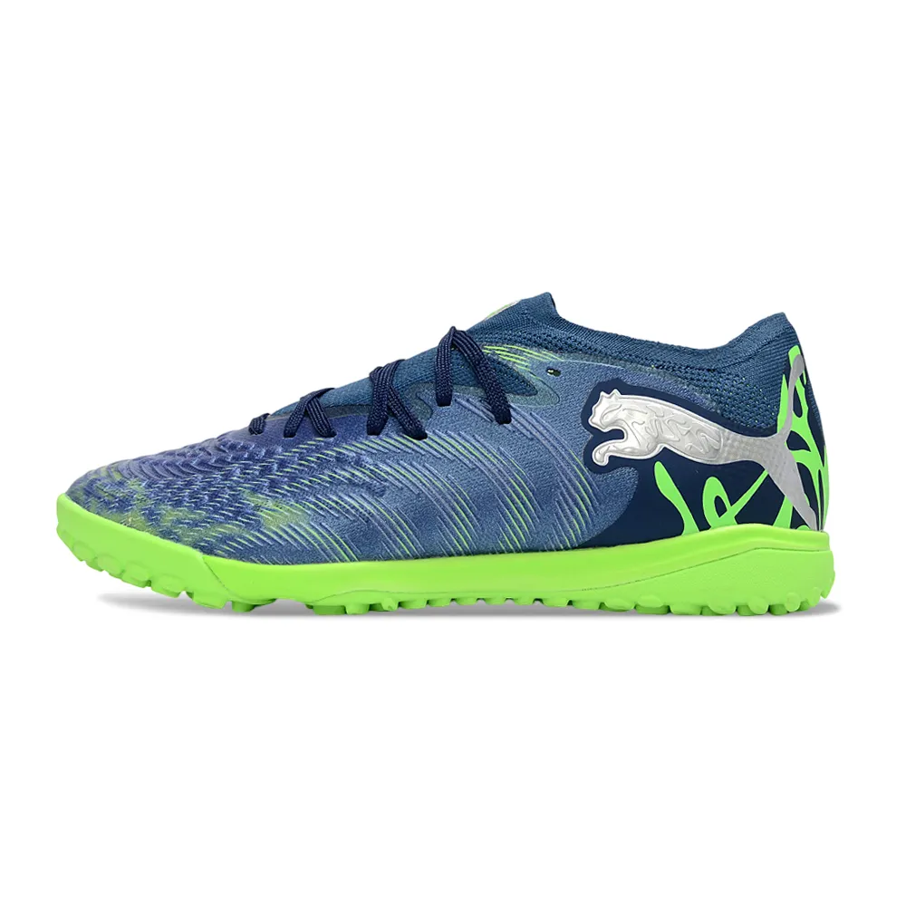 Chuteira Society Puma Future 9 TF Azul e Verde