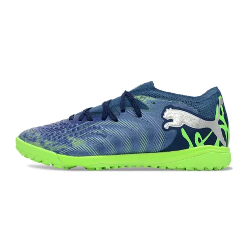Chuteira Society Puma Future 9 TF Azul e Verde