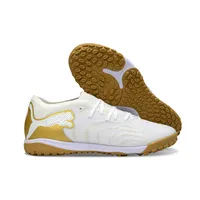 Chuteira Society Puma Future 9 TF Branco, Dourado e Preto - imagem 3