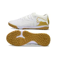 Chuteira Society Puma Future 9 TF Branco, Dourado e Preto - imagem 2