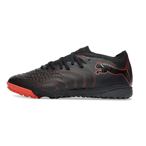 Chuteira Society Puma Future 9 TF Preto e Vermelho