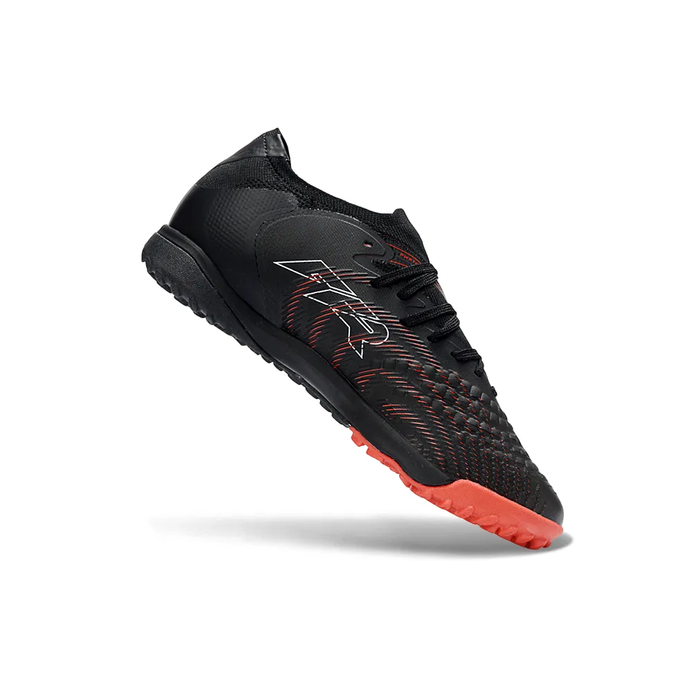 Chuteira Society Puma Future 9 TF Preto e Vermelho