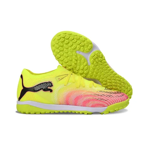 Chuteira Society Puma Future 9 TF Verde e Rosa