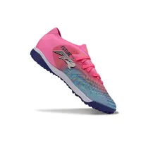 Chuteira Society Puma Future 9 TF Rosa e Azul - Showtime Pack - imagem 6