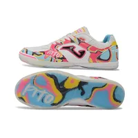 Chuteira Futsal Joma Top Flex Rebound IC Branco, Rosa e Azul - imagem 5