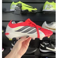 Chuteira Campo Adidas Predator Tongue 26 Elite FG Vermelho, Branco e Preto - Pronta Entrega - imagem 1