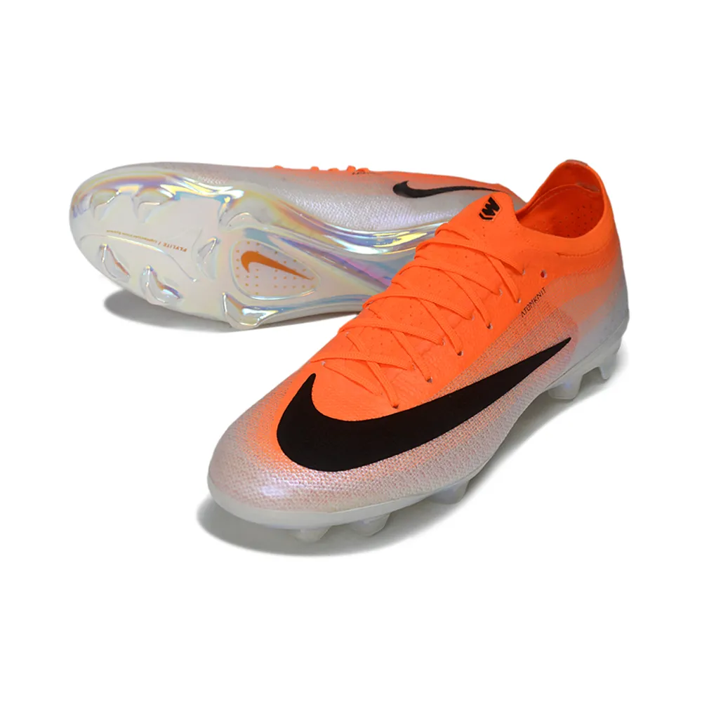 Chuteira Campo Nike Mercurial Vapor 17 Elite FG Branco e Laranja