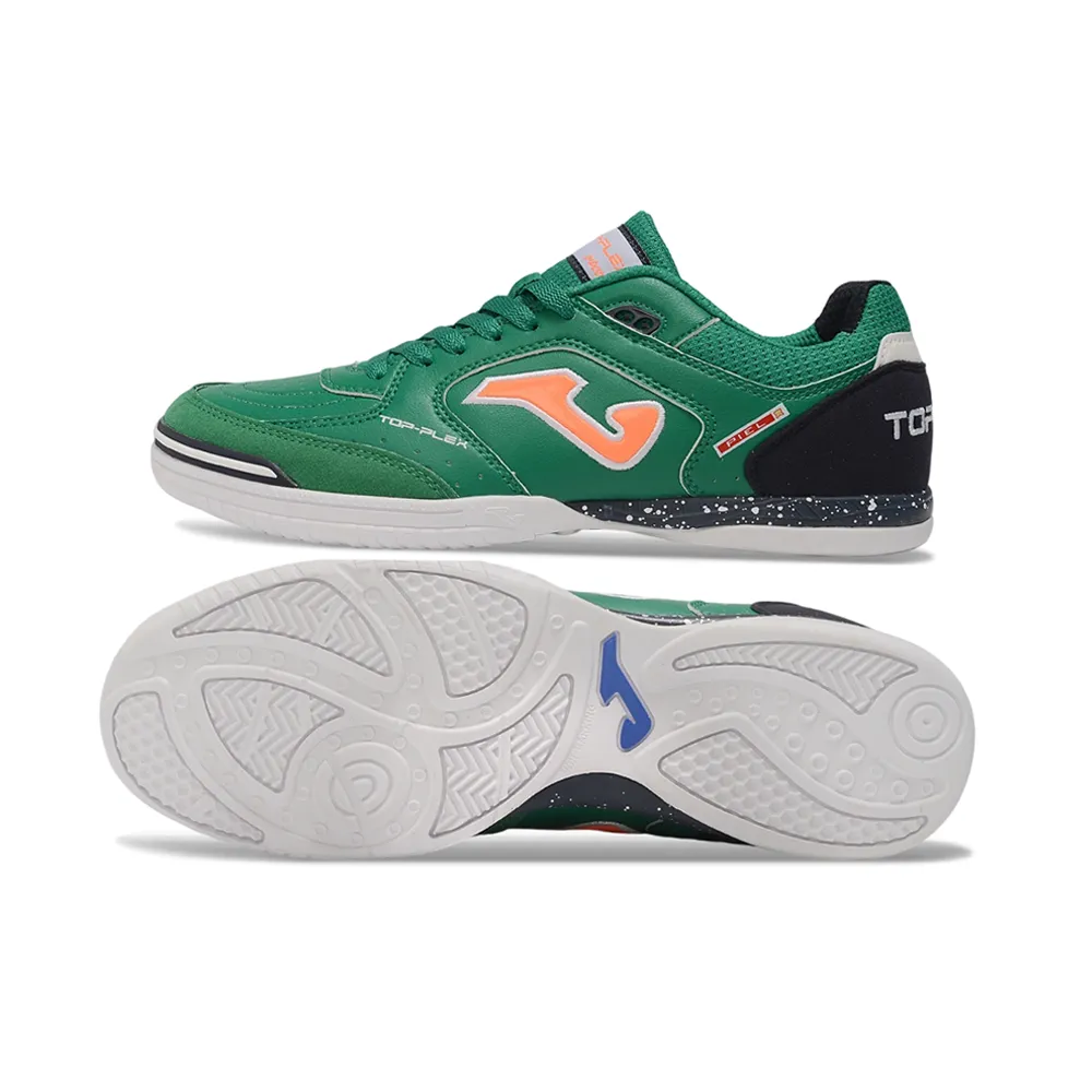 Chuteira Futsal Joma Top Flex Rebound IC Verde e Laranja