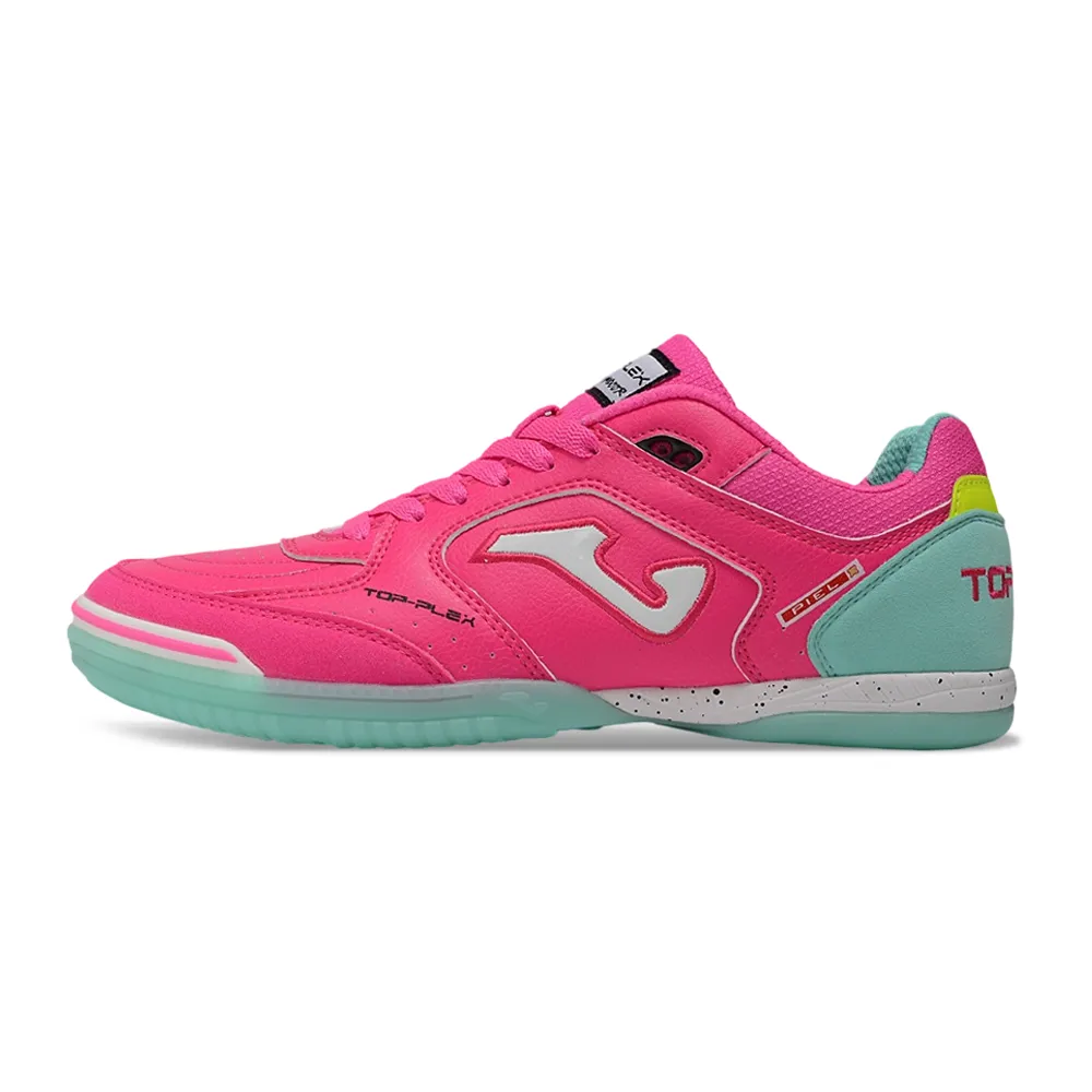 Chuteira Futsal Joma Top Flex Rebound IC Rosa e Verde Água