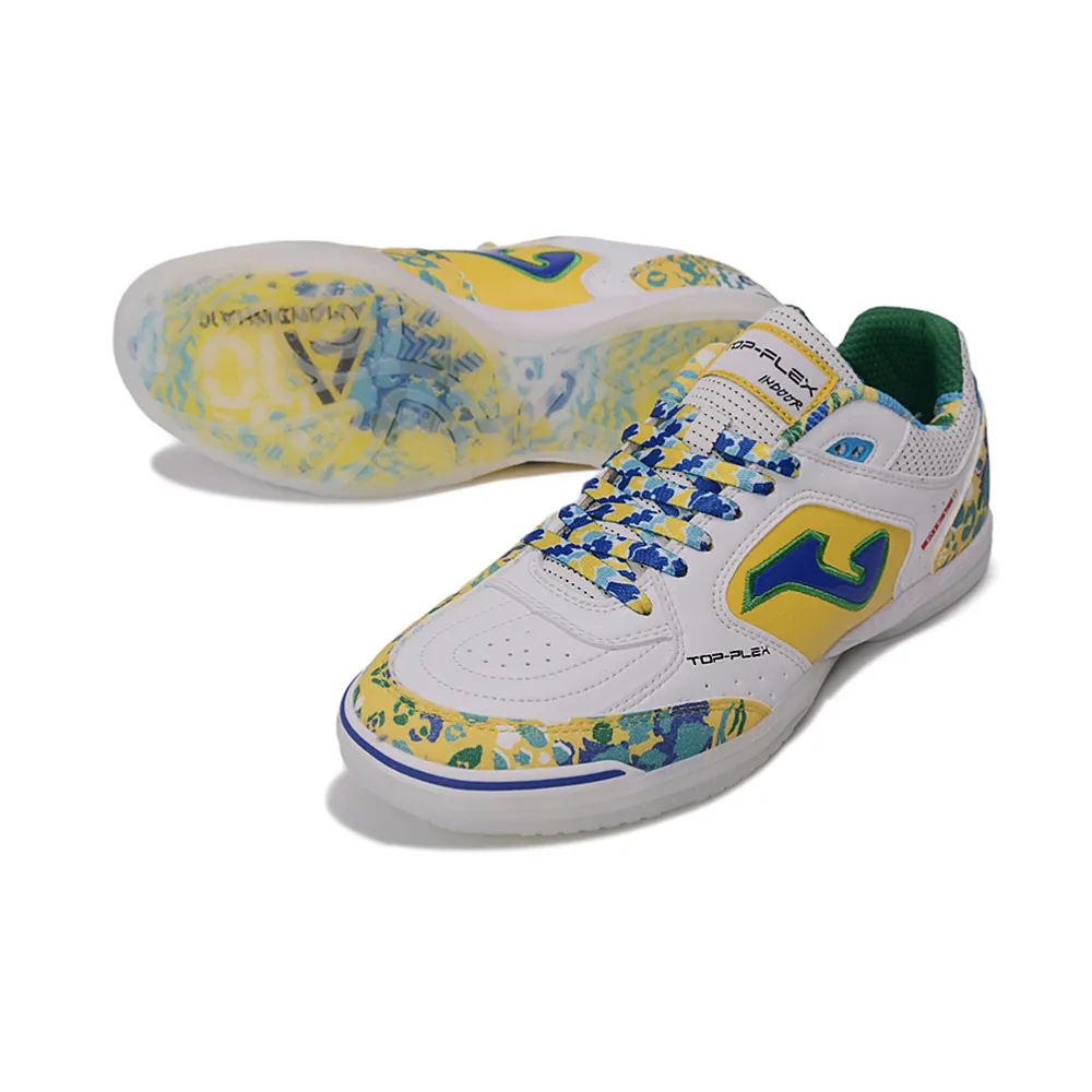 Chuteira Futsal Joma Top Flex Rebound IC Branco e Colorido