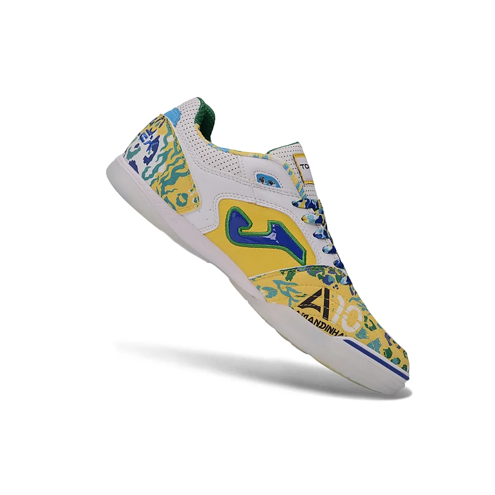 Chuteira Futsal Joma Top Flex Rebound IC Branco e Colorido