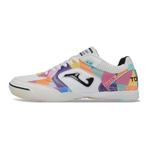 Chuteira Futsal Joma Top Flex Rebound IC Branca e Colorida