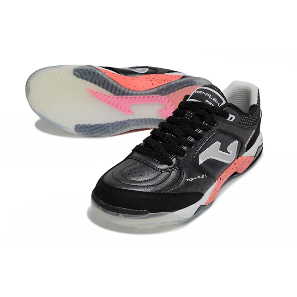 Chuteira Futsal Joma Top Flex Plus Rebound IC Preto, Branco e Vermelho