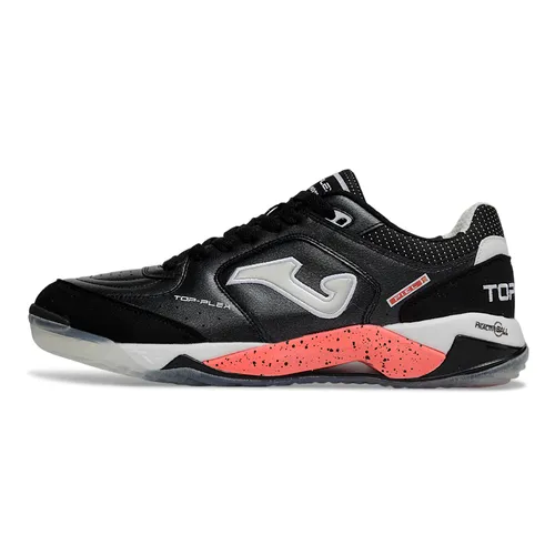 Chuteira Futsal Joma Top Flex Plus Rebound IC Preto, Branco e Vermelho
