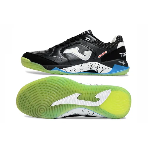 Chuteira Futsal Joma Top Flex Plus Rebound IC Preto, Verde e Azul