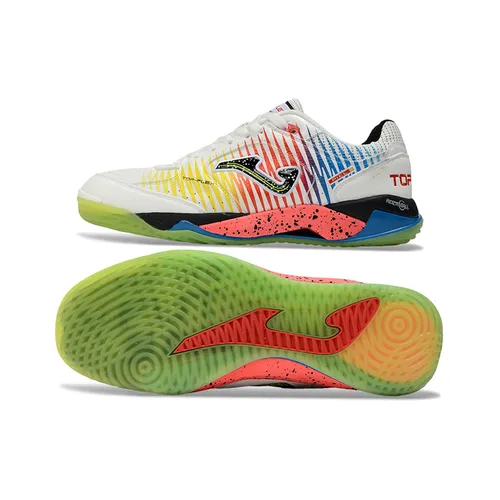Chuteira Futsal Joma Top Flex Plus Rebound IC Branco e Colorido