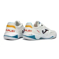 Chuteira Futsal Joma Top Flex Plus Rebound IC Branco e Azul - imagem 3
