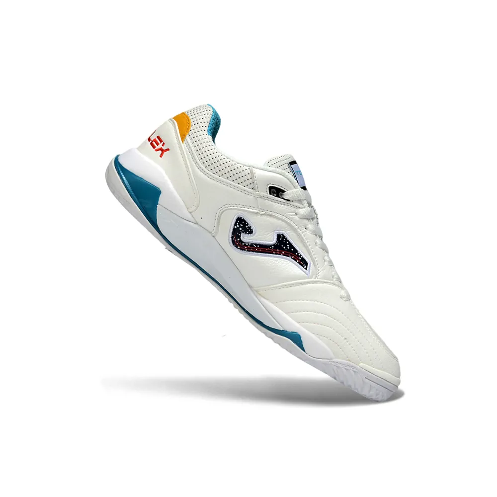 Chuteira Futsal Joma Top Flex Plus Rebound IC Branco e Azul