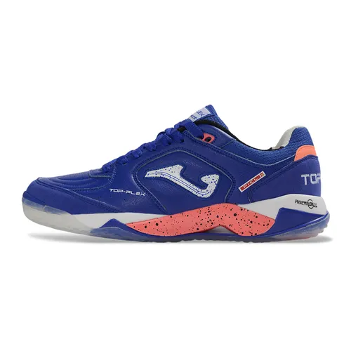 Chuteira Futsal Joma Top Flex Plus Rebound IC Azul e Laranja