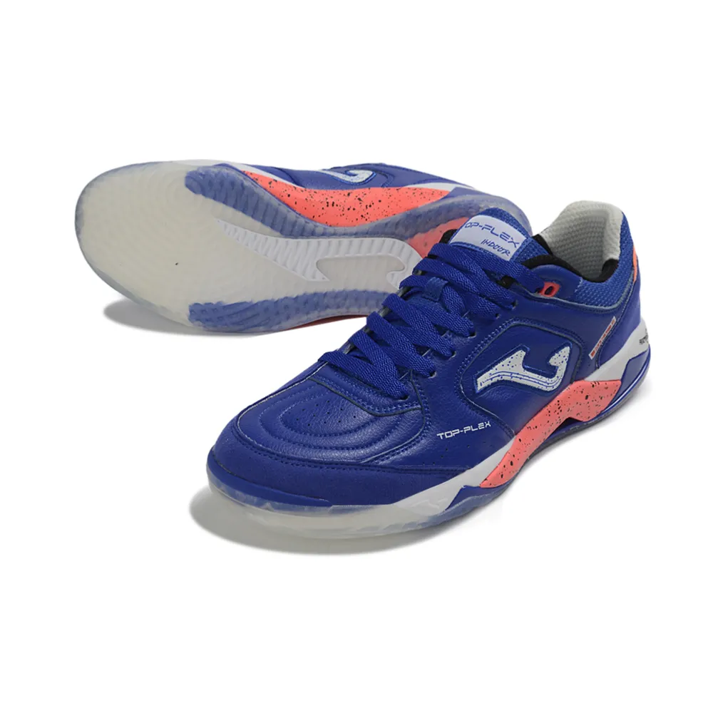 Chuteira Futsal Joma Top Flex Plus Rebound IC Azul e Laranja
