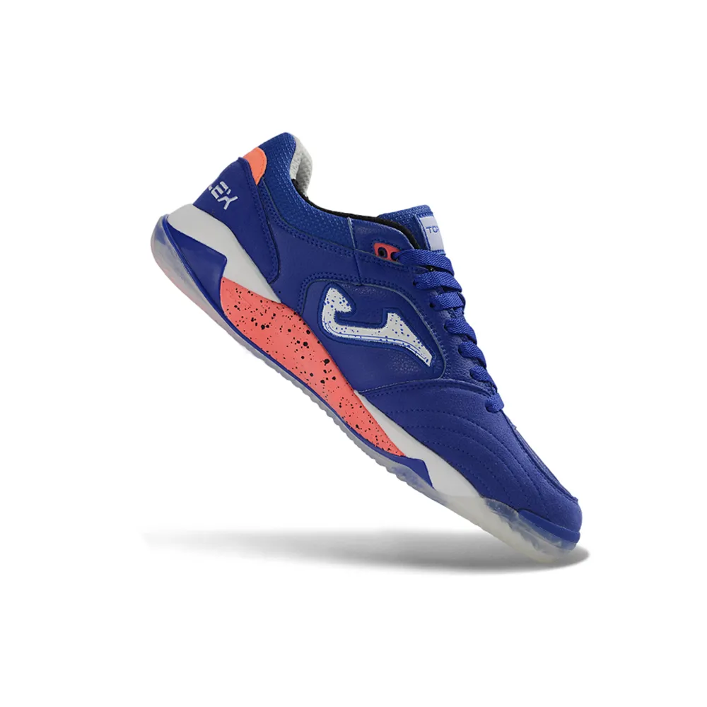 Chuteira Futsal Joma Top Flex Plus Rebound IC Azul e Laranja