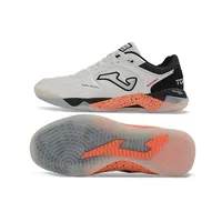 Chuteira Futsal Joma Top Flex Plus Rebound IC Branco, Preto e Laranja - imagem 2