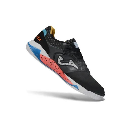 Chuteira Futsal Joma Top Flex Plus Rebound IC Preto, Azul e Laranja 