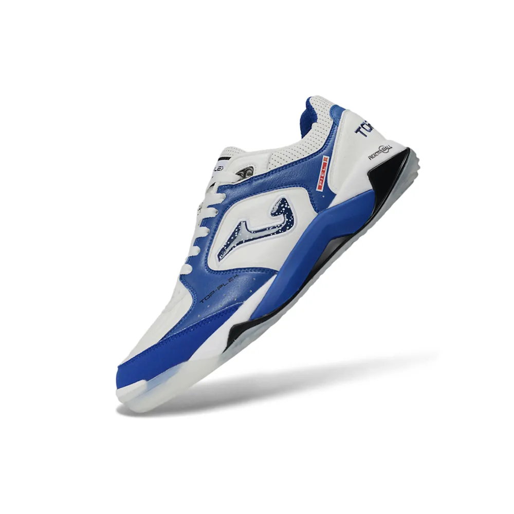 Chuteira Futsal Joma Top Flex Plus Rebound IC Branco e Azul
