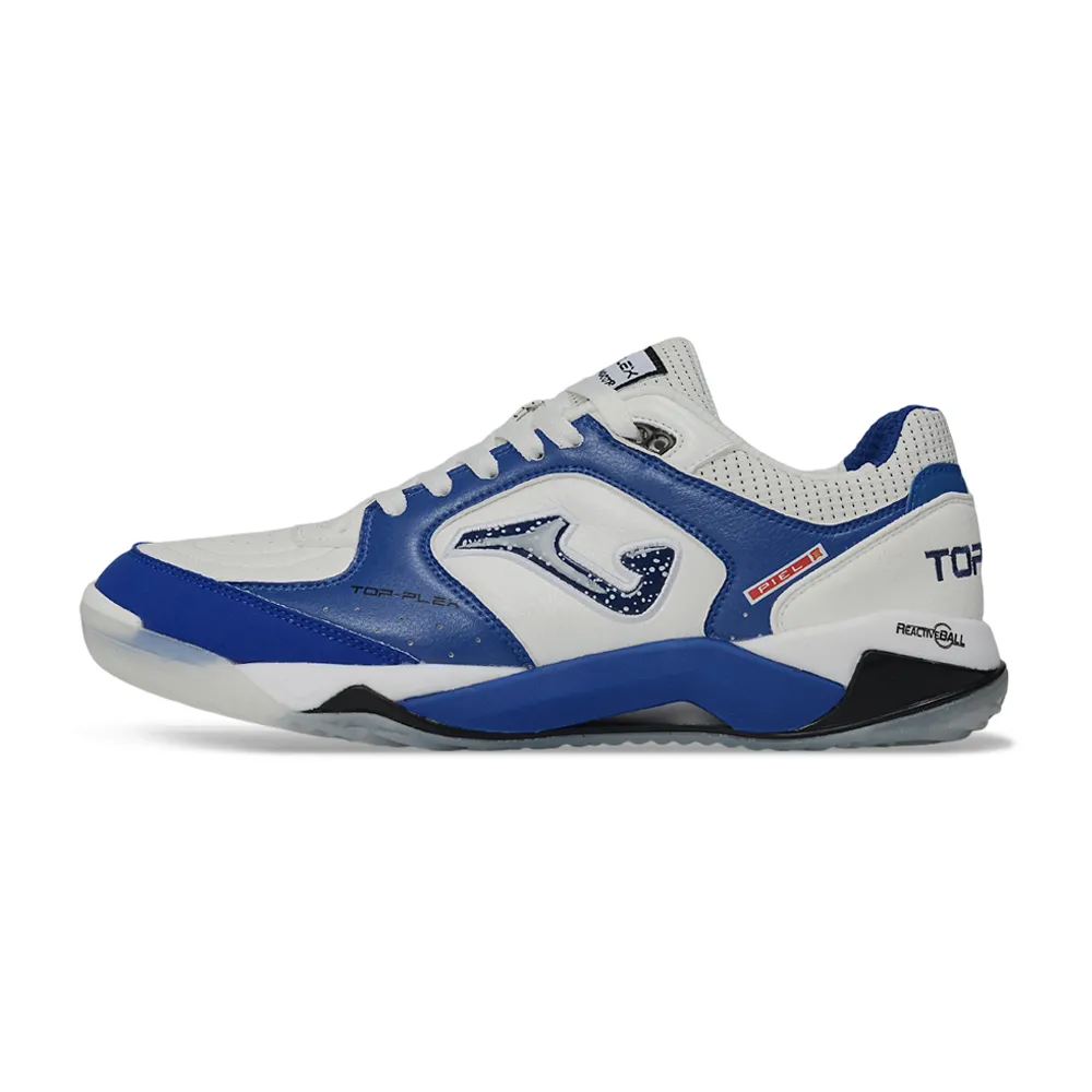 Chuteira Futsal Joma Top Flex Plus Rebound IC Branco e Azul