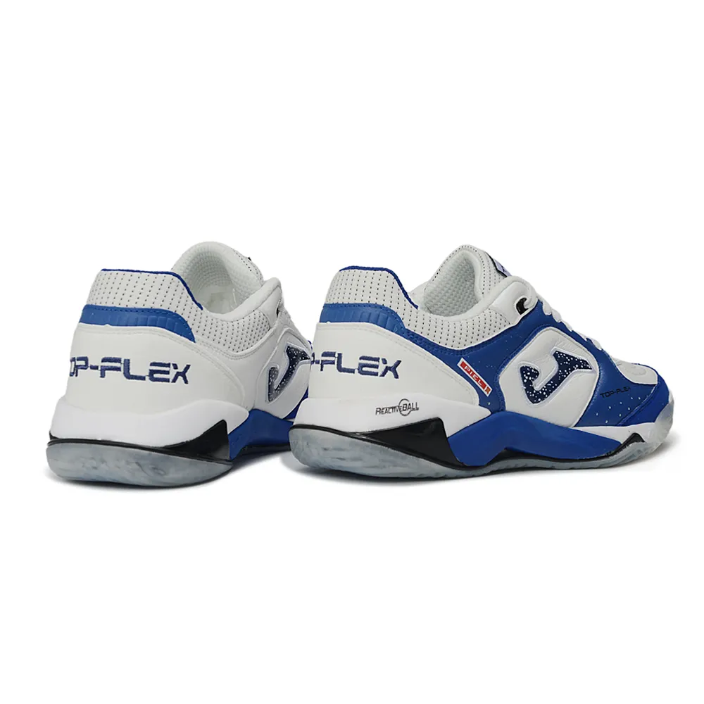 Chuteira Futsal Joma Top Flex Plus Rebound IC Branco e Azul