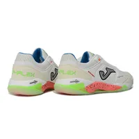 Chuteira Futsal Joma Top Flex Plus Rebound IC Branco, Bege e Verde - imagem 6