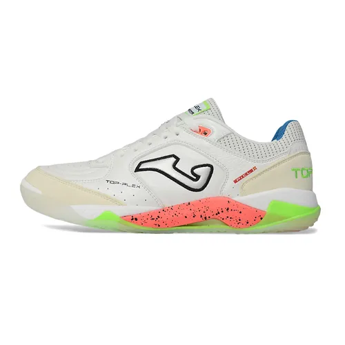 Chuteira Futsal Joma Top Flex Plus Rebound IC Branco, Bege e Verde
