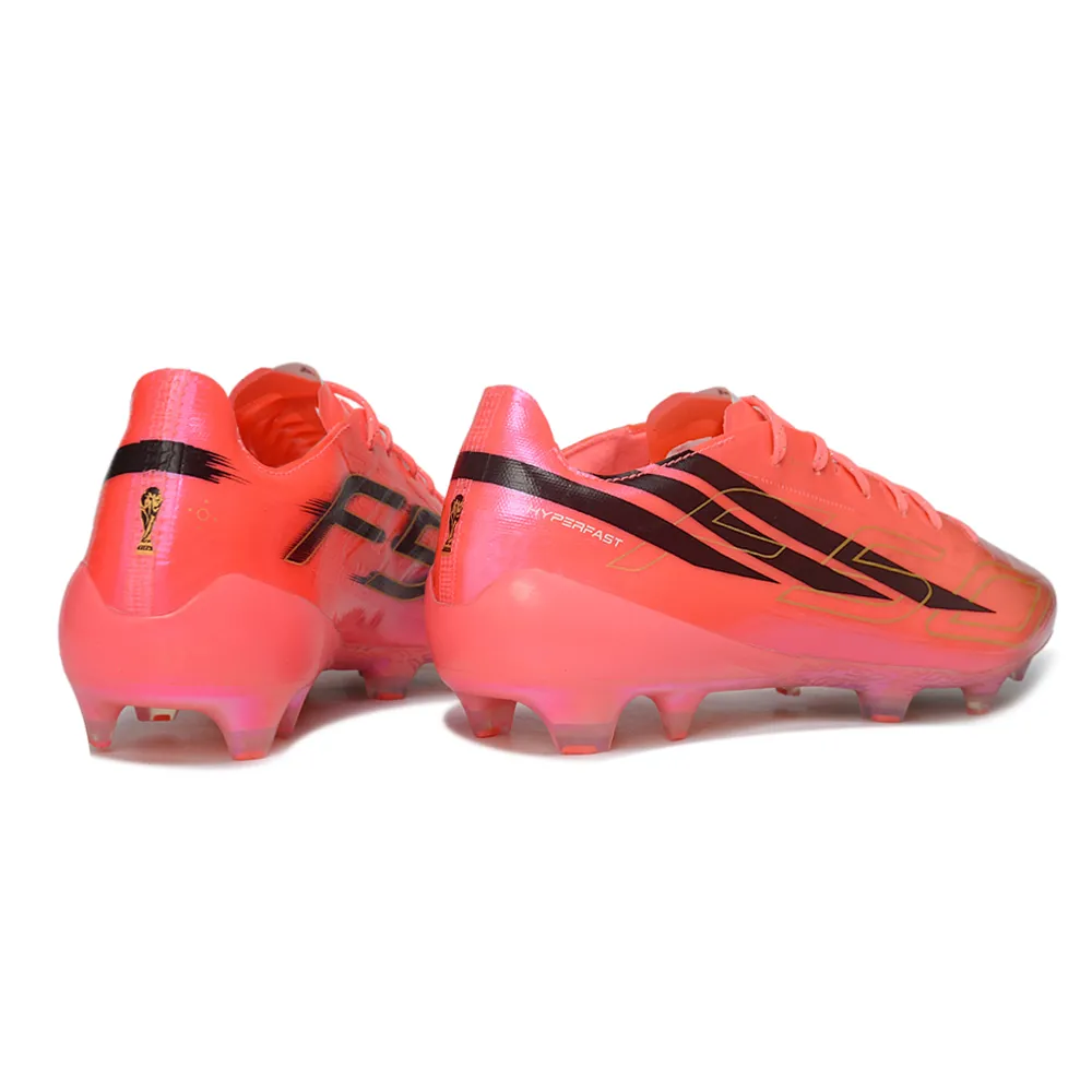 Chuteira Campo Adidas F50 Hyperfast FG Rosa e Preto