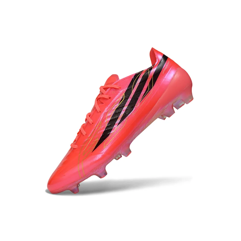Chuteira Campo Adidas F50 Hyperfast FG Rosa e Preto