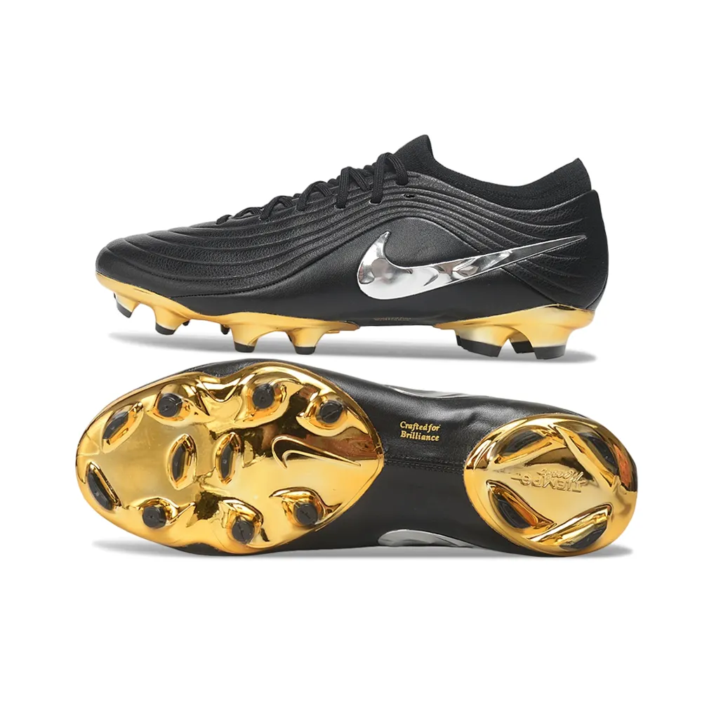 Chuteira Campo Nike Tiempo Maestro Elite FG Preto, Dourado e Prata