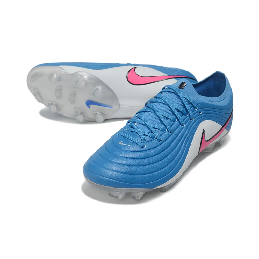Chuteira Campo Nike Tiempo Maestro Elite FG Azul, Branco e Rosa