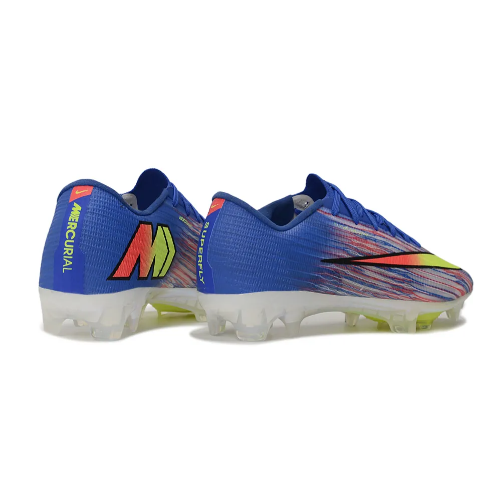 Chuteira Campo Nike Air Zoom Mercurial Superfly 11 Elite FG Azul, Verde e Vermelho