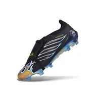 Chuteira Campo Adidas Predator Tongue 26 Elite FG Preto, Azul e Dourado - imagem 6
