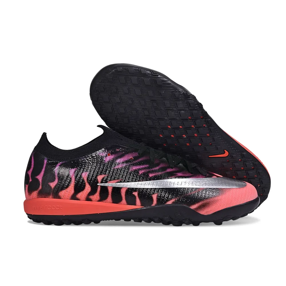 Chuteira Society Nike Mercurial Vapor 17 Elite TF Preto e Rosa - Scorpion Pack