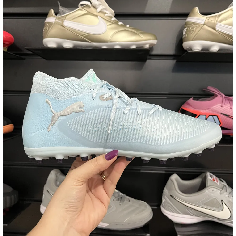 Chuteira Society Puma Future 8 MG Azul - Pronta Entrega