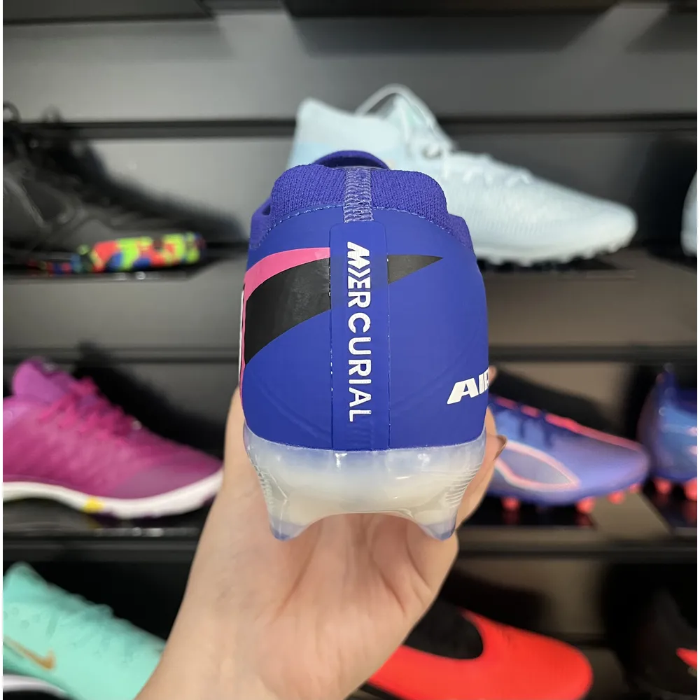 Chuteira Campo Nike Air Zoom Mercurial Vapor 16 Elite FG Azul, Branco e Rosa - Pronta Entrega